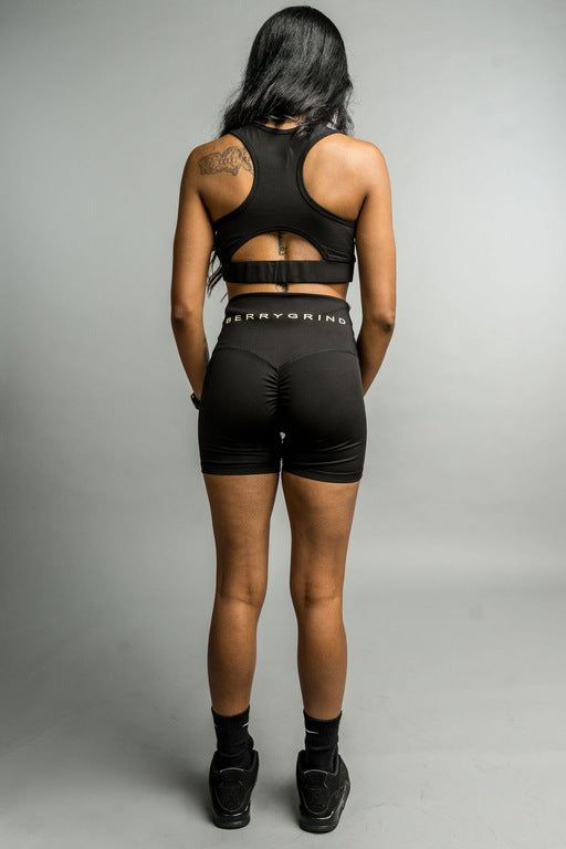 Berry Grind Spandex Shorts Black