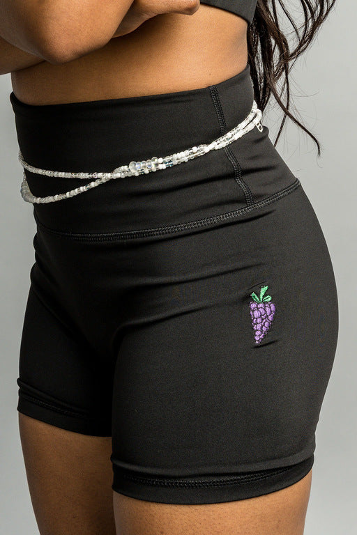 Berry Grind Spandex Shorts Black