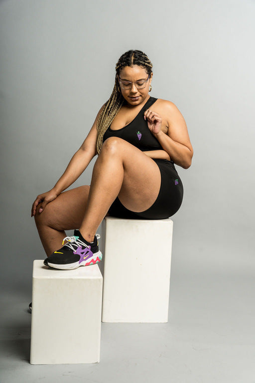 Berry Grind Spandex Shorts Black