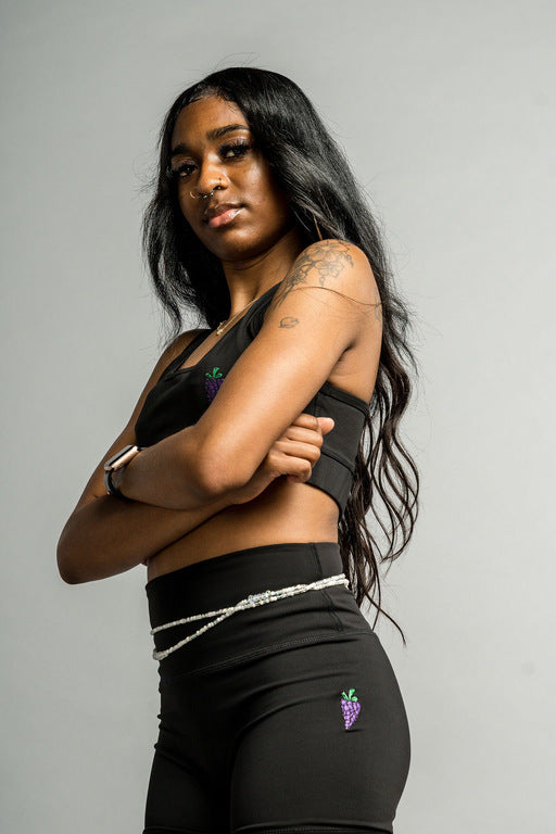 Berry Grind Sports Bra Black