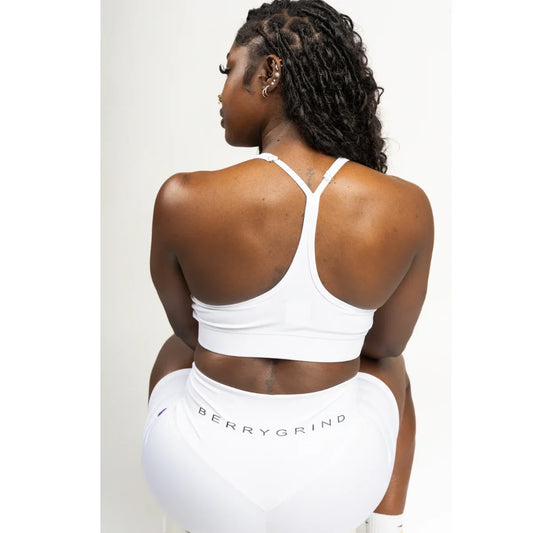 Berry Grind Spandex Shorts White